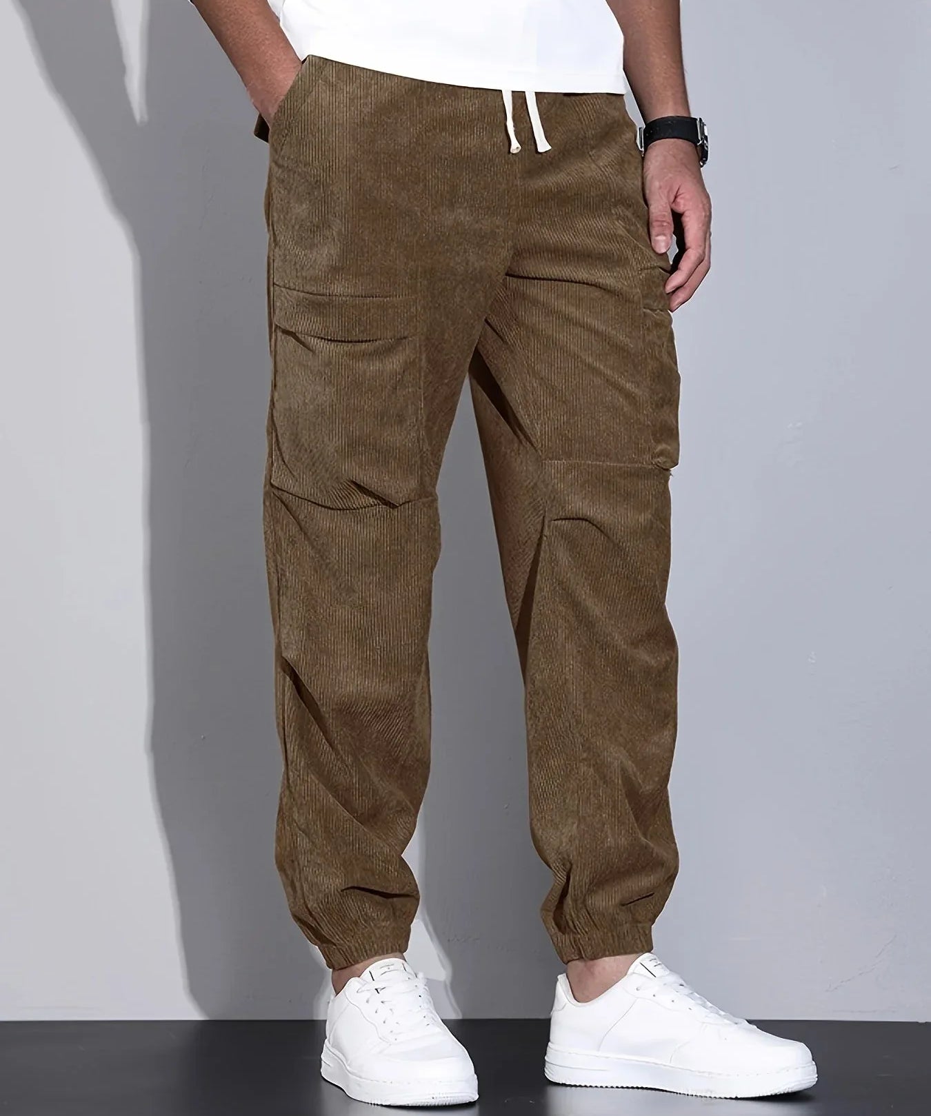 Rossi Roma | PANTALON CARGO EN CORDUROY - Hala Madrid