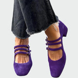 Ljubičaste Baletanke S Tri Remena Za Sve Prilike Moderna