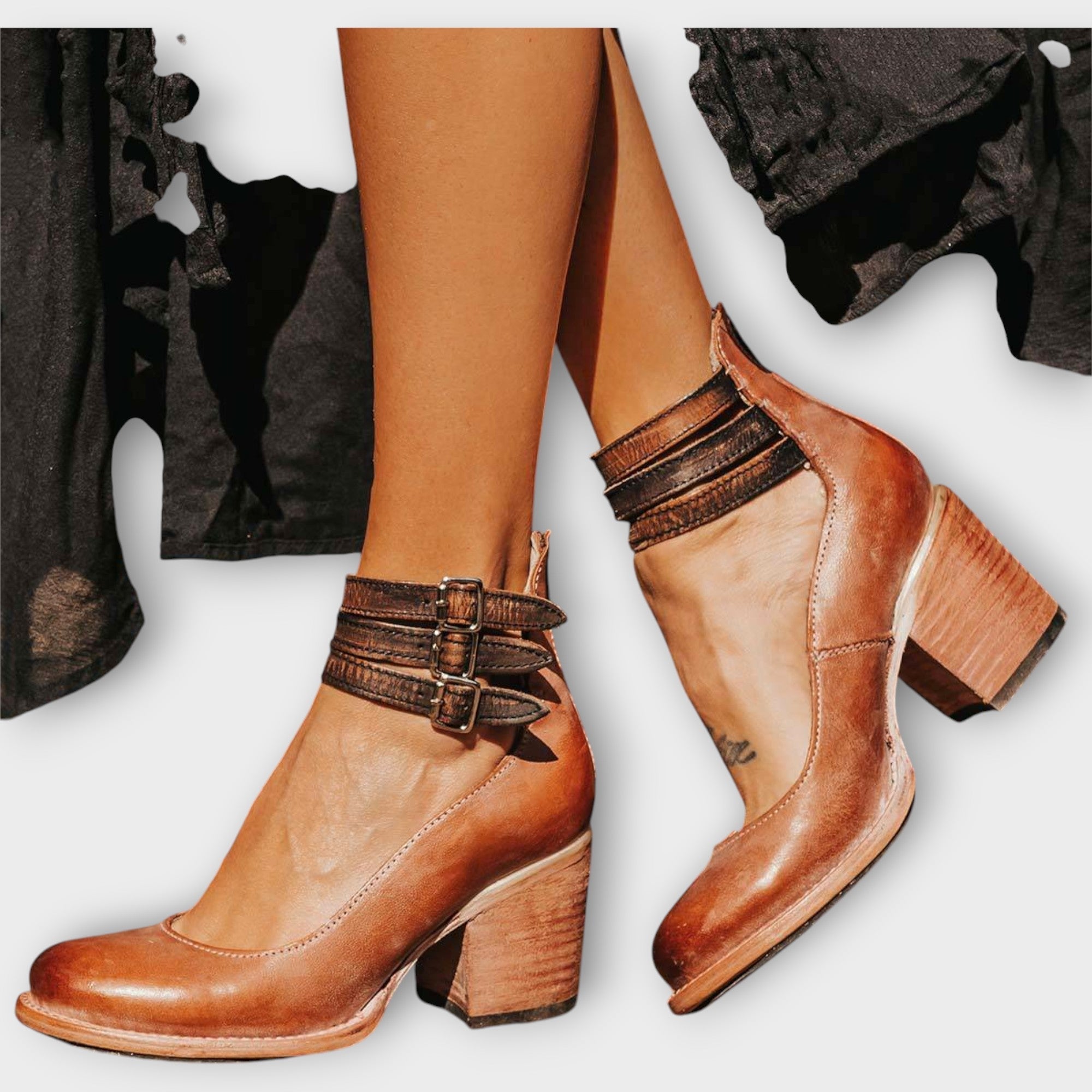 Cipele s Višestrukim Trakama i Debelom Potpeticom Ginevra