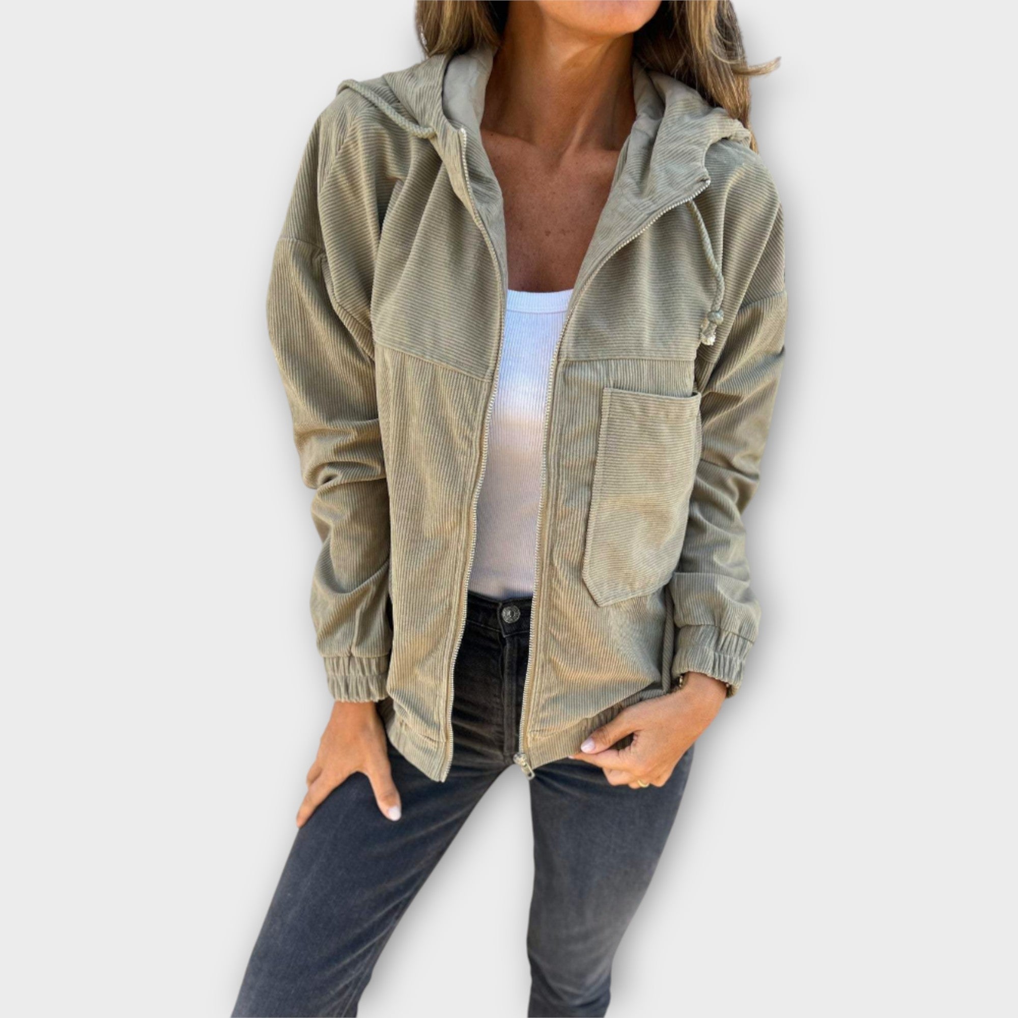 Jakna Sa Kapuljačom I Zatvaračem Zipom Za Svaki Stil