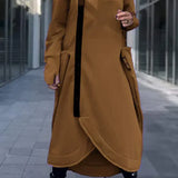 Mexi Duga Hoodie Sa Zipovima Za Ulični Modni Stil Dizajn