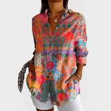 Vintage Bluza s Cvjetnim Uzorkom Lagana Ljetna Nosiva