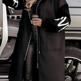 Peggy Ženska Jakna sa Pletenim Rukavima i Kapuljačom