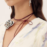 Choker S Privjeskom Cvijeta Od Legure Za Modnu Eleganciju Lagan Nakit Za Svakodnevno Nošenje S Gracioznošću