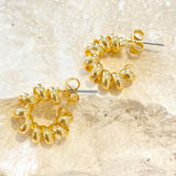 Lucie Naušnice S 18K Zlatnim Premazom Na Mesingu Anti Tarn Sloj I Luksuzna Torbica Od Lažnog Baršuna Za Poklon