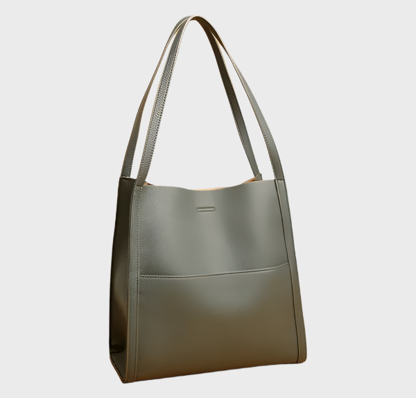 Klasična Kožna Torba Za Ramena Za Dnevne I Poslovne Prilike Sa Braon Nijansom I Čistim Linijama