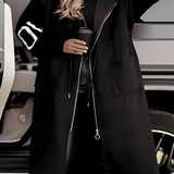 Peggy Ženska Jakna sa Pletenim Rukavima i Kapuljačom