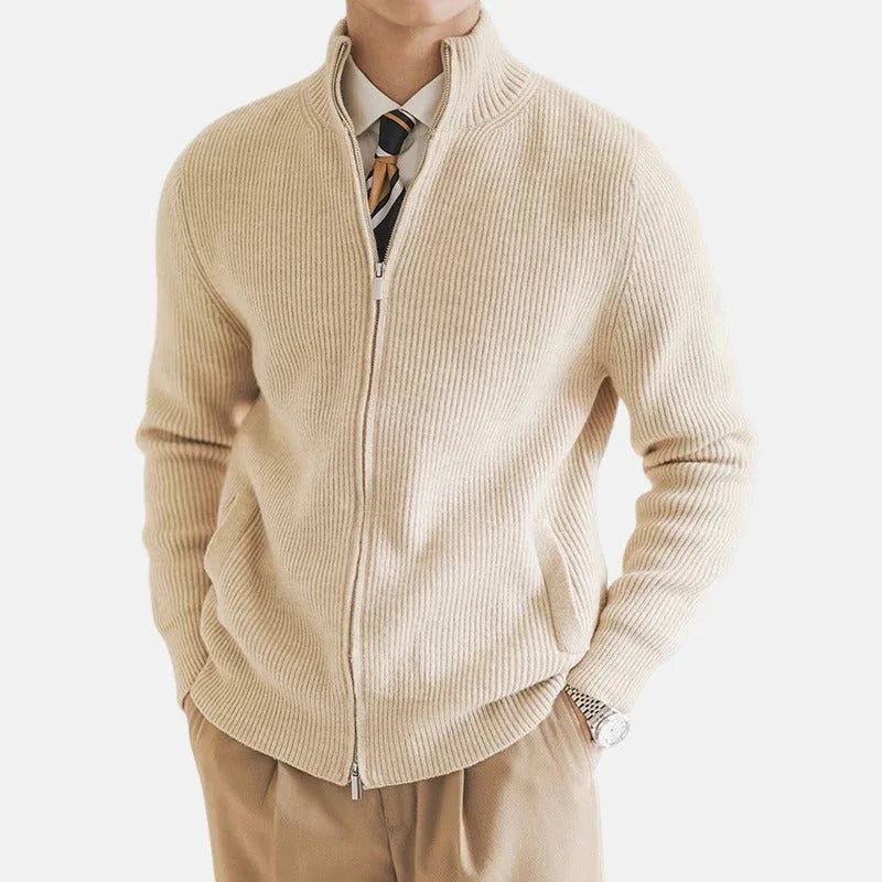 Mateo | Cárdigan Ajustado con Cremallera - Hala Madrid