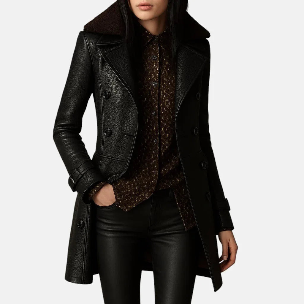 CARMEN | CHAQUETA ELEGANTE DE CUERO - Hala Madrid