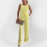 Elegantni Set Hlača Sa Top Bez Rukava Za Žene Modnog Dizajna