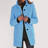 Amina Klasični Kaput Od Mješavine Vune Za Ured I Prilikama