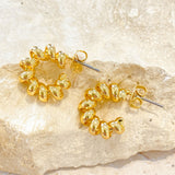 Lucie Naušnice S 18K Zlatnim Premazom Na Mesingu Anti Tarn Sloj I Luksuzna Torbica Od Lažnog Baršuna Za Poklon