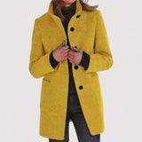 Amina Klasični Kaput Od Mješavine Vune Za Ured I Prilikama