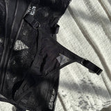 Alessandra Saten Noćna Haljina Crna Mirage Sa Prozirnim Mrežastim Dijelom I Detaljima Od Čipke Za Subtilnu Privlačnost