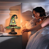 Čarobnjački Klobuk Lampa U Vitražima Dekor Gotički