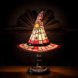 Čarobnjački Klobuk Lampa U Vitražima Dekor Gotički