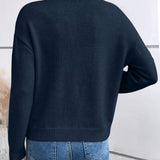 Yara Džemper Čipkastim V-izrezom za Ženske Traperice