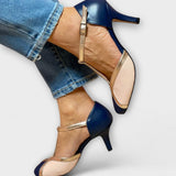 Dvobojne Cipele S T Remenom Elegancija Plava Roza Zlato