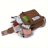 Fiona Kožna Torbica Na Ramenu S Kotačićima Višestrukim Odjeljcima Za Putovanja Elegancija I Slobodno Vrijeme