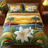 3 Piece Quilted Bedding Set – Aloha Spirit
