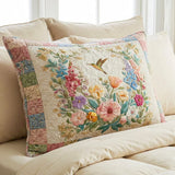 Quilted Cushion Cover - Fields of Flowers
