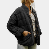 Ženska Khaki Kapitone Jakna Oversize Udobna i Elegantna