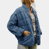 Ženska Khaki Kapitone Jakna Oversize Udobna i Elegantna