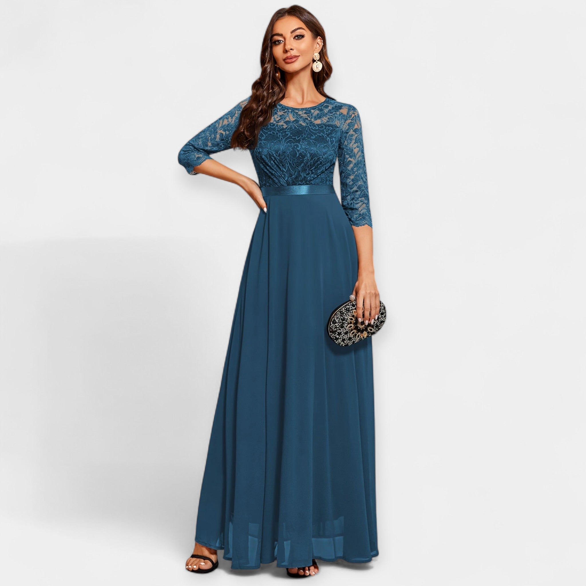 Čipkasta Haljina Sa Šifon Suknjom Za Vjenčanja I Eleganciju