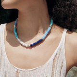 Eurydice Patchwork Ogrlica Ručna Izrada Živopisnim Bojama Jedinstven Stil Moderni Dodatak Limitirano Izdanje