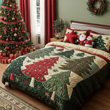 3 Piece Quilted Bedding Set – Forest Of Joy