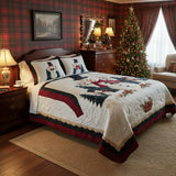 3 Piece Quilted Bedding Set – Snow Friends