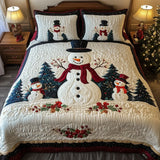 3 Piece Quilted Bedding Set – Snow Friends