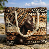 Queen of Melanin Handmade Beach Tote