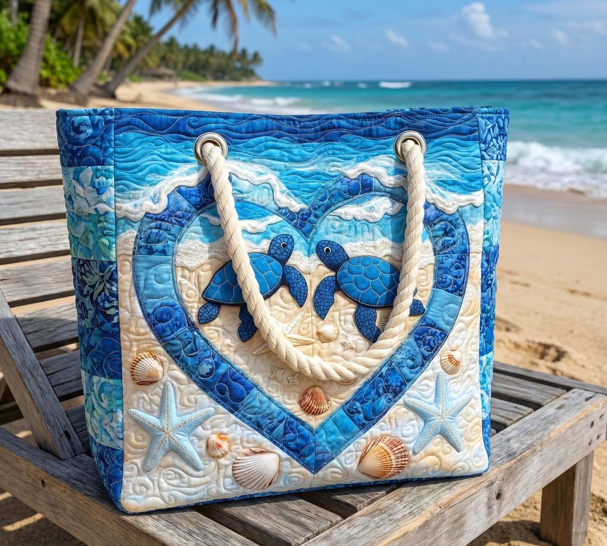Artisan Beach Tote | Turtle Tranquility