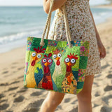 Funky Chicken Artisan Beach Tote