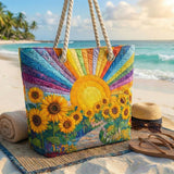 Artisan Rainbow Sun Beach Tote