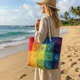 Custom Beach Tote with Paw Print Accent