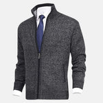 Álvaro | Cárdigan con Cuello Alto y Detalles de Ribete - Hala Madrid