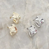 Erin Hoop Naušnice Zlato Platerane Nepravilnog Oblika S Debelim Remenom Duljine 18 Milimetara I Širine 11 Milimetara