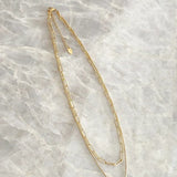 Dani Lančani Set Zlatni Lanac Sa Link Lancom I Tankim Loptastim Lančićem Uz Podešavanje Od 40 cm