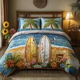 3 Piece Quilted Bedding Set – Island Breeze