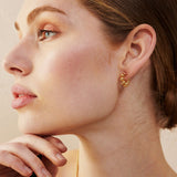 Lucie Naušnice S 18K Zlatnim Premazom Na Mesingu Anti Tarn Sloj I Luksuzna Torbica Od Lažnog Baršuna Za Poklon