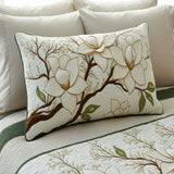Quilted Cushion Cover - Magnolia Blossom