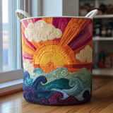 Sunlit Charm | Artisan-Made Laundry Basket