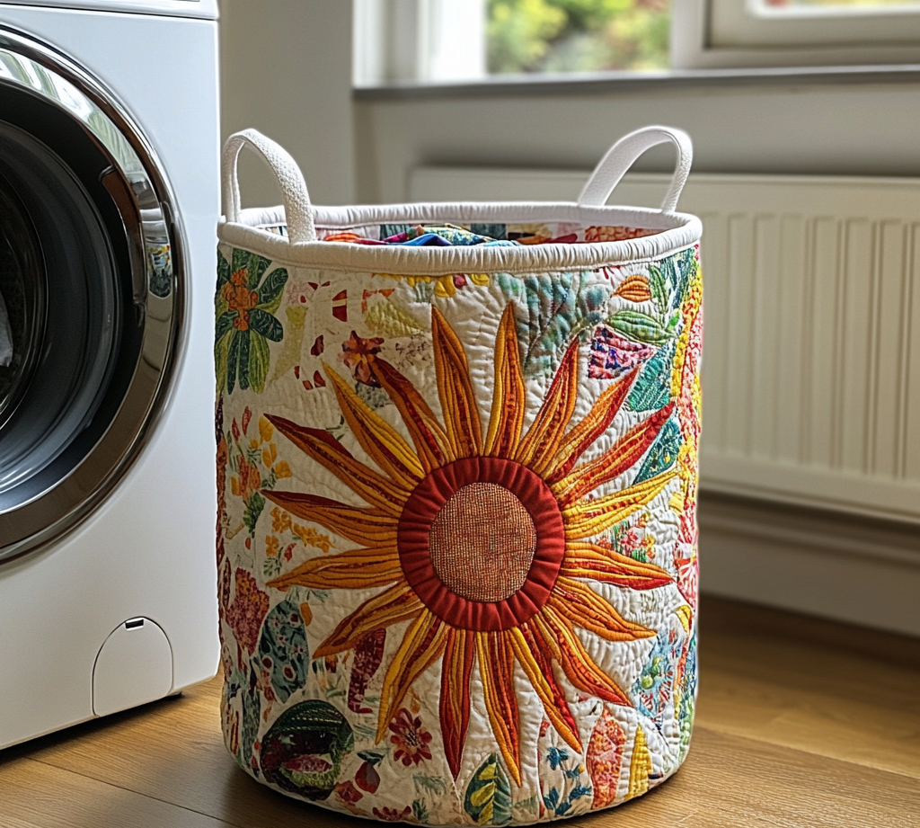 Sunlit Charm | Artisan-Made Laundry Basket