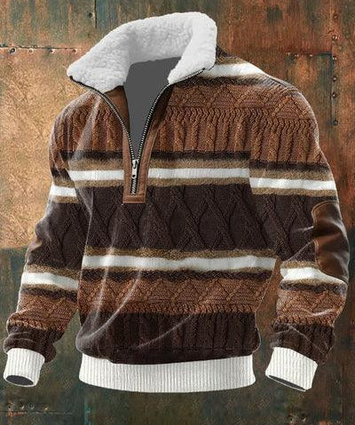 Adelia voss - Jersey con cremallera y cuello alto con ribete de pelo - Hala Madrid