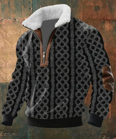 Adelia voss - Jersey con cremallera y cuello alto con ribete de pelo - Hala Madrid