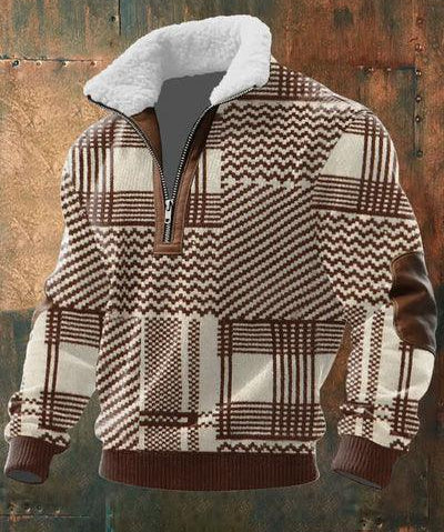 Adelia voss - Jersey con cremallera y cuello alto con ribete de pelo - Hala Madrid