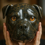 Crni Pas Mistična Skulptura S Hypnotizirajućim Očima