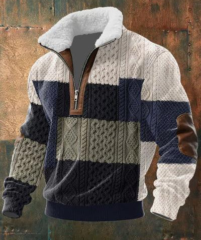 Adelia voss - Jersey con cremallera y cuello alto con ribete de pelo - Hala Madrid